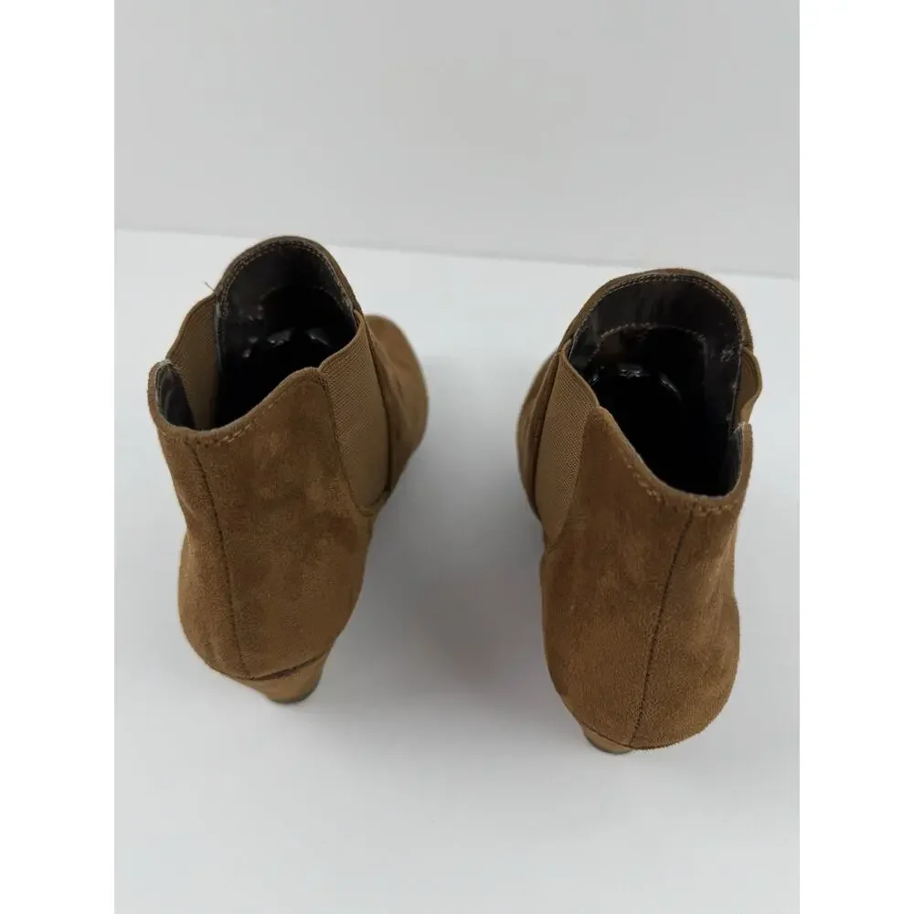 Marbella Wedge Heel Booties - Boot Chocolate SIZE 7.5